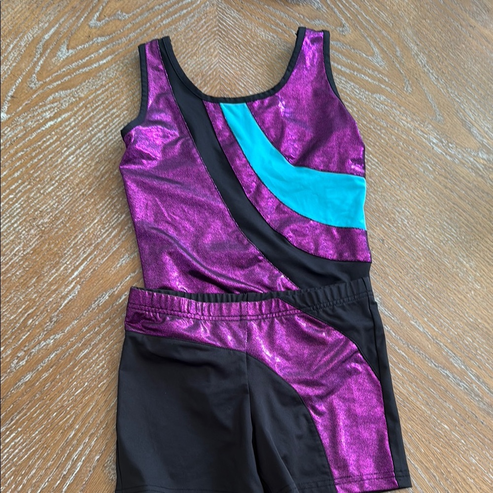 Danskin Black and Teal Leotard